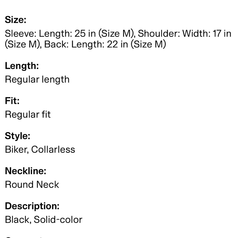 H&M Vegan Leather Biker Jacket - Picture 9 of 9